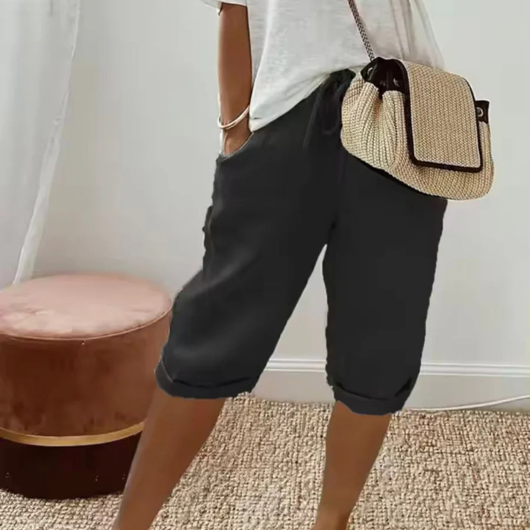 Fenlorn™ | Shorts Capri en Lin avec Cordon de Serrage