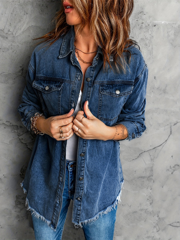 Elena | Veste en denim vintage de printemps