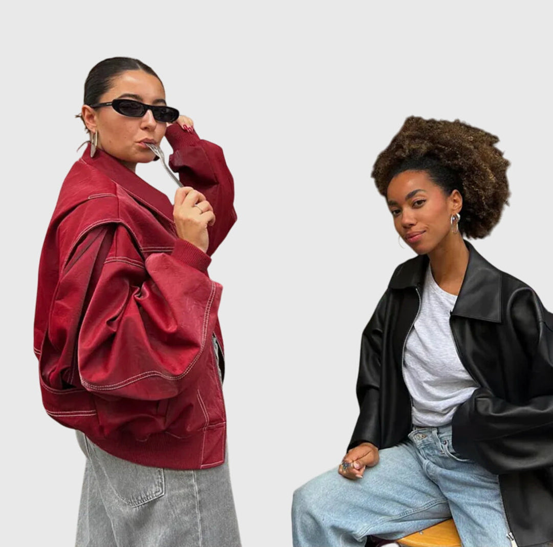 Faye™ - Veste Oversize en Cuir