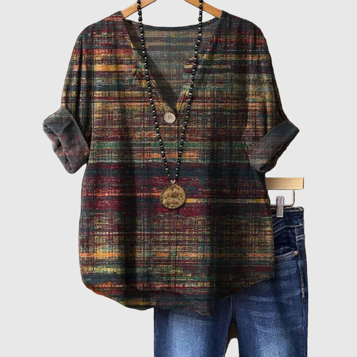 Borbála | Blouse à Motifs Confortable