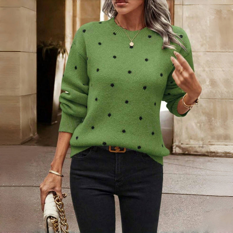 Pull en Tricot à Pois Lunette