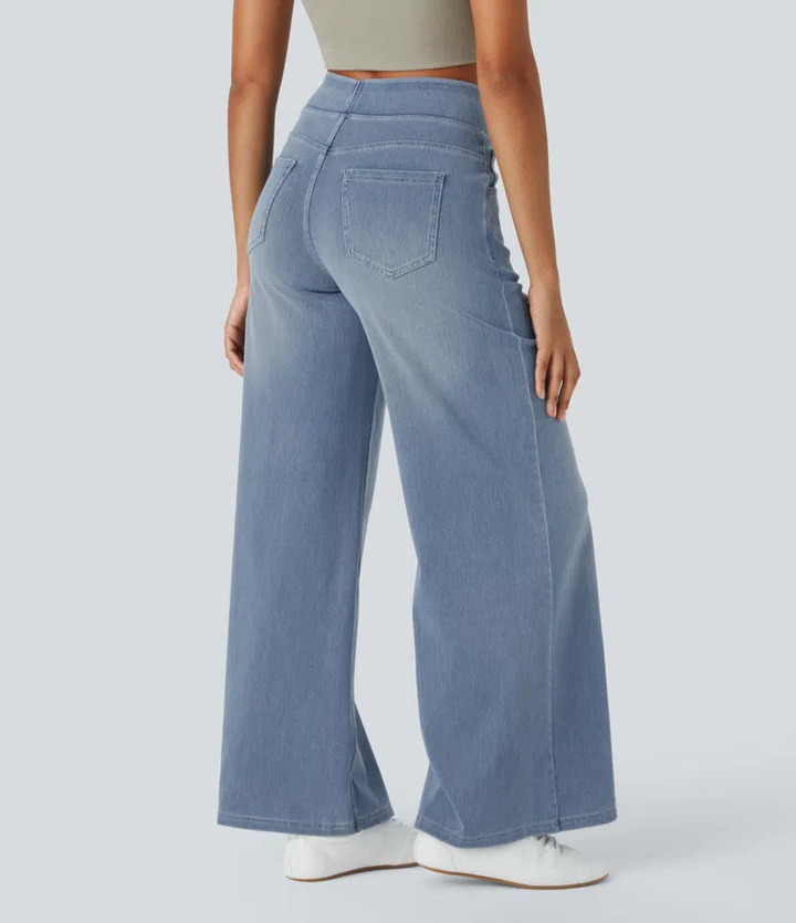 Solène – Jean à jambe large, coupe décontractée
