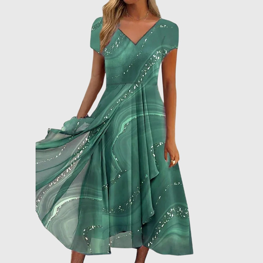 Aubrielle™ | Fluid Midi Robe