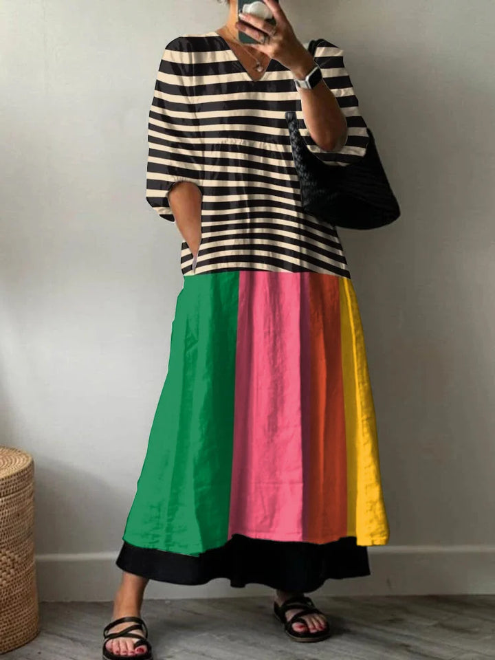 Elara | Artistic Flow Maxi Robe