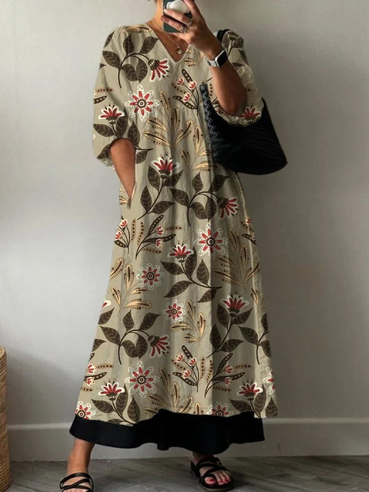 Elara | Artistic Flow Maxi Robe