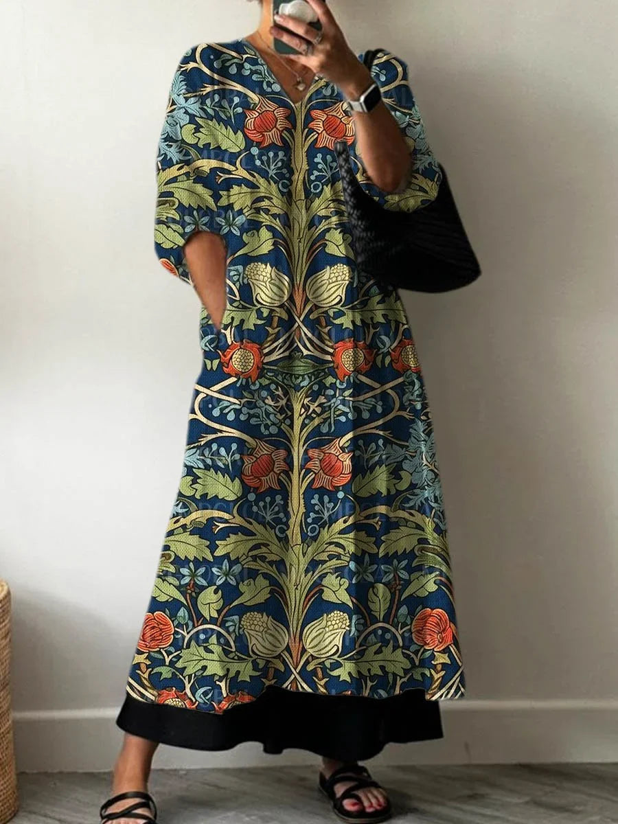 Elara | Artistic Flow Maxi Robe
