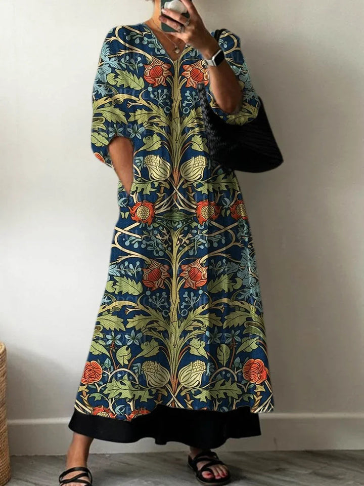 Elara | Artistic Flow Maxi Robe