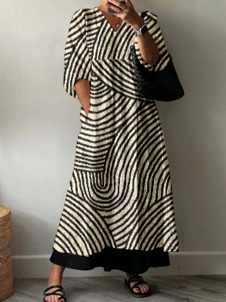 Elara | Artistic Flow Maxi Robe