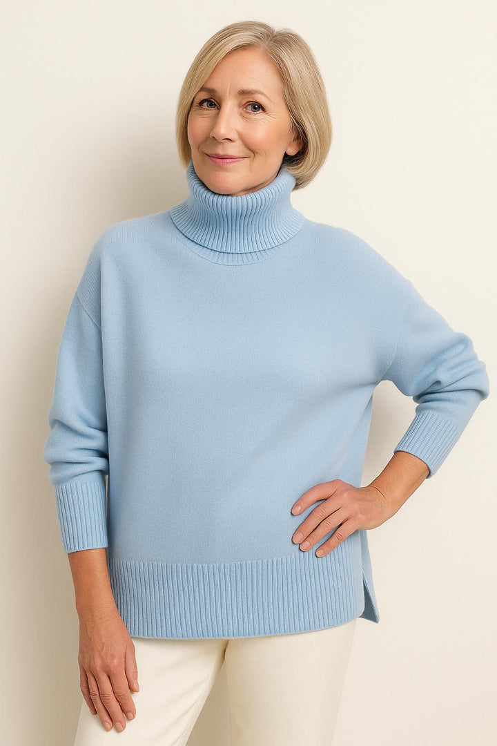 Cittra – Pull Oversize à Col Roulé en Côtes
