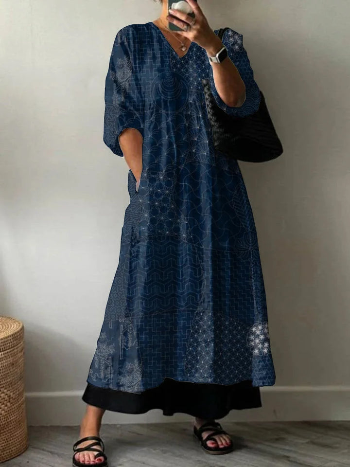 Elara | Artistic Flow Maxi Robe