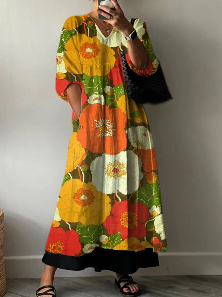Elara | Artistic Flow Maxi Robe