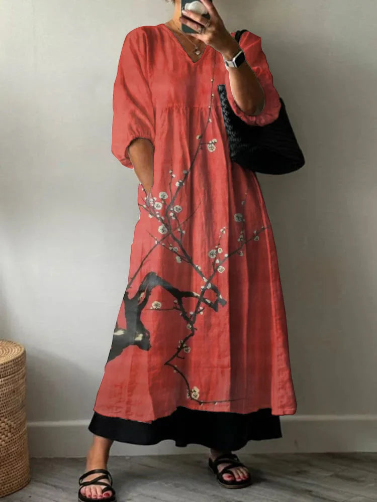 Elara | Artistic Flow Maxi Robe