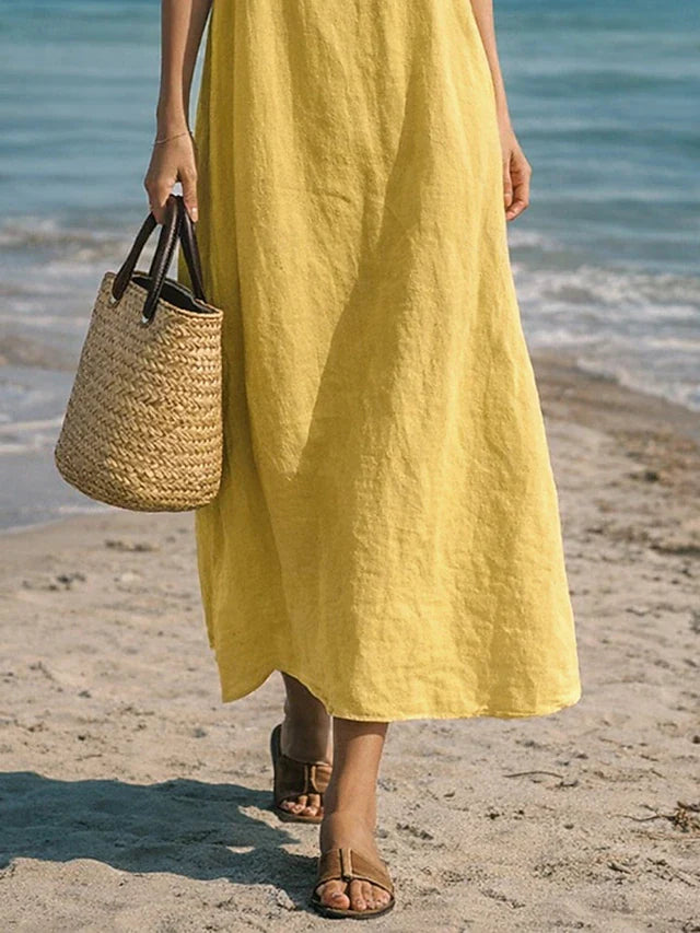 Agnes | Sans Manches Midi Robe