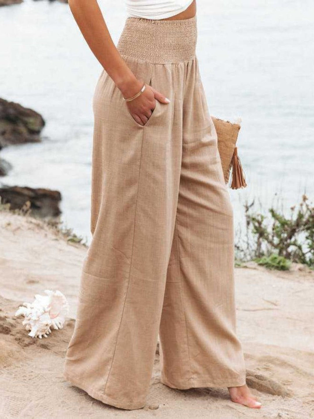 Thaloria – Pantalon large en lin