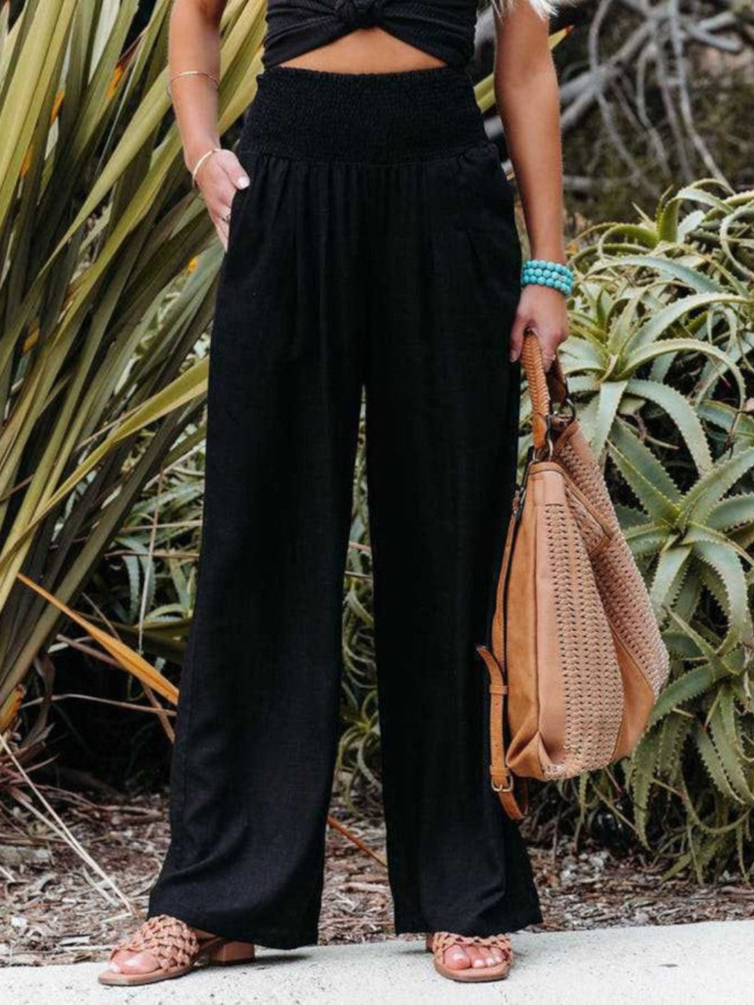 Thaloria – Pantalon large en lin