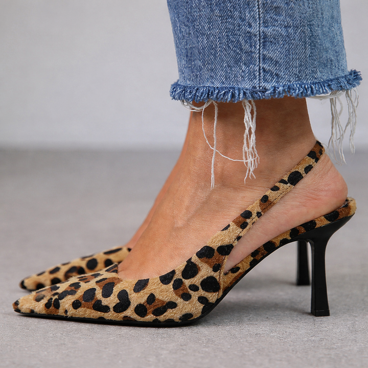 Maria | Talons aiguilles à imprimé léopard