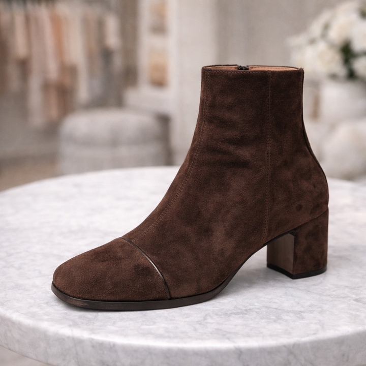 Victoria | Bottines à talon avec bout carré