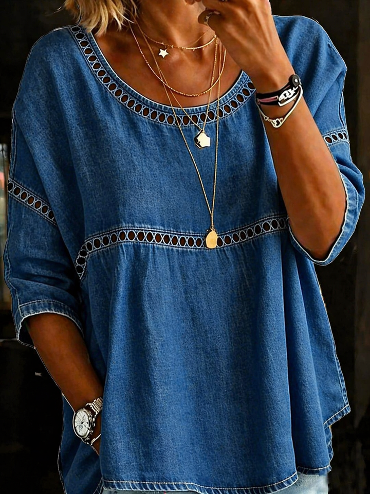 Nala | Ample Vintage Denim Blouse