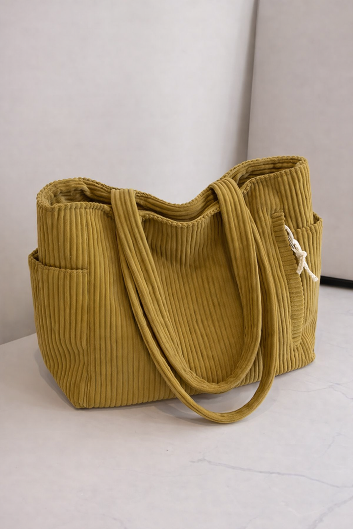 Tilda – Sac fourre-tout côtelé avec détail en corde