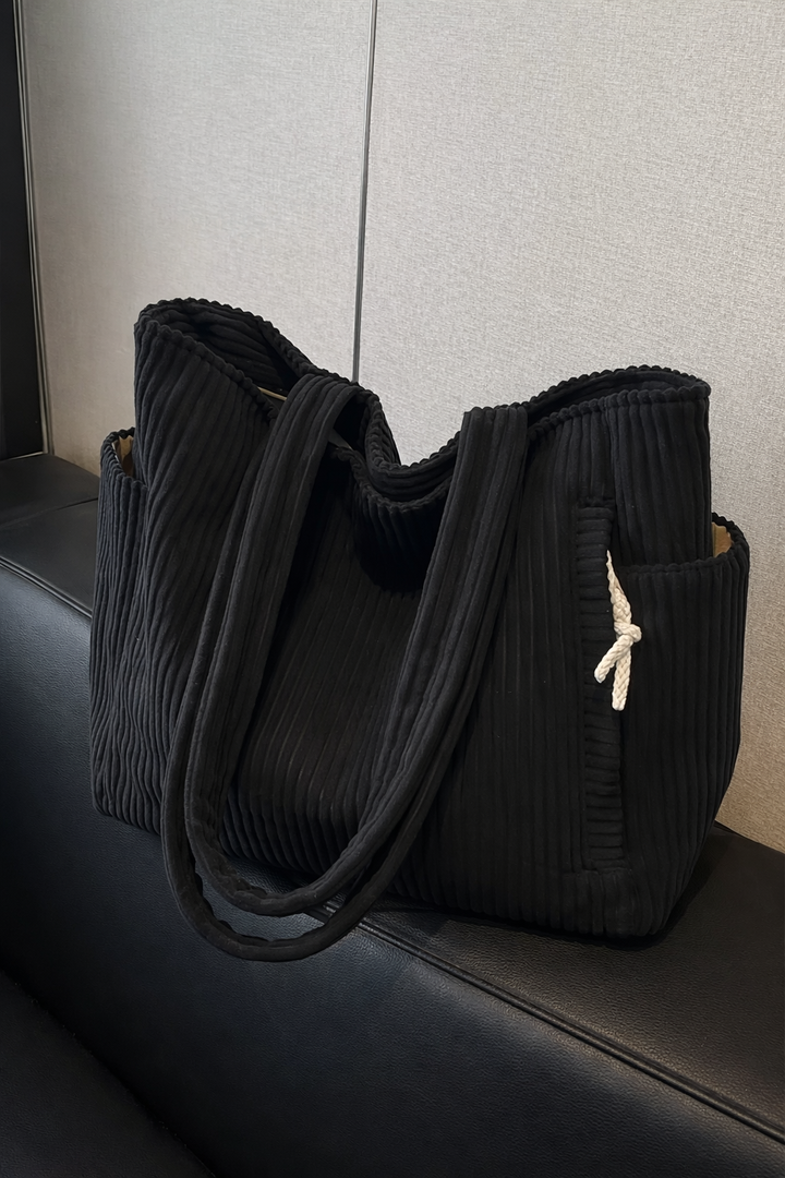 Tilda – Sac fourre-tout côtelé avec détail en corde