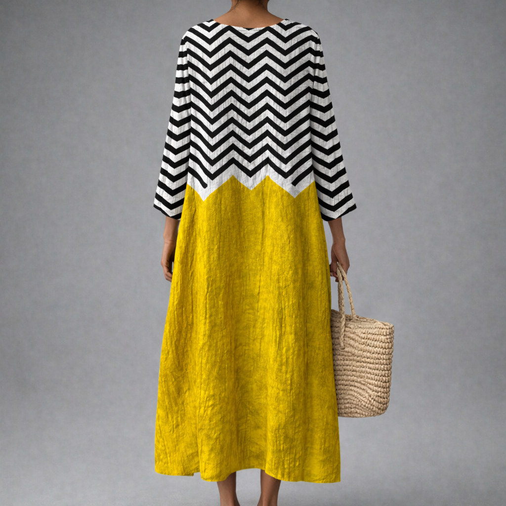 Ainsley | Robe Géométrique Élégante