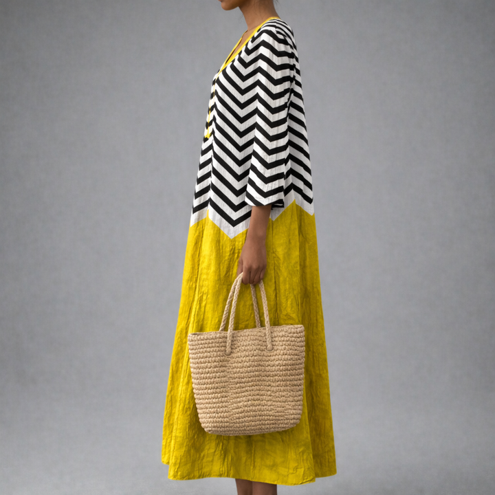 Ainsley | Robe Géométrique Élégante