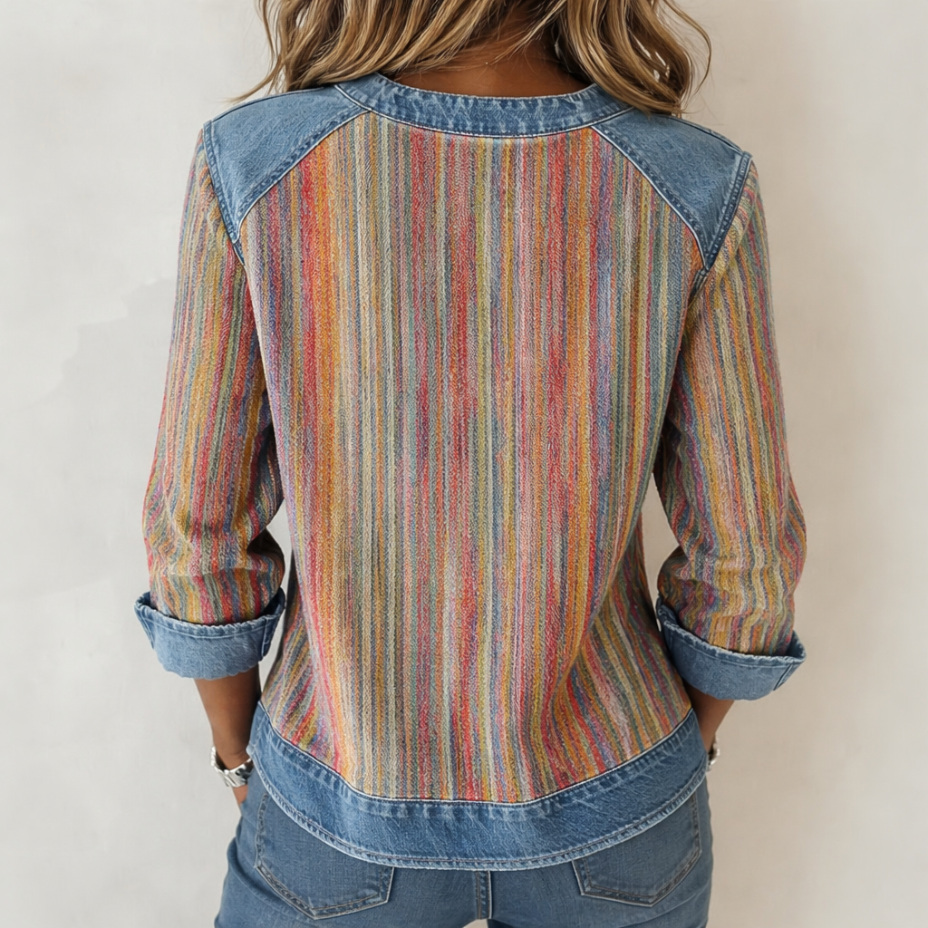 Blouse À Rayures Colorées