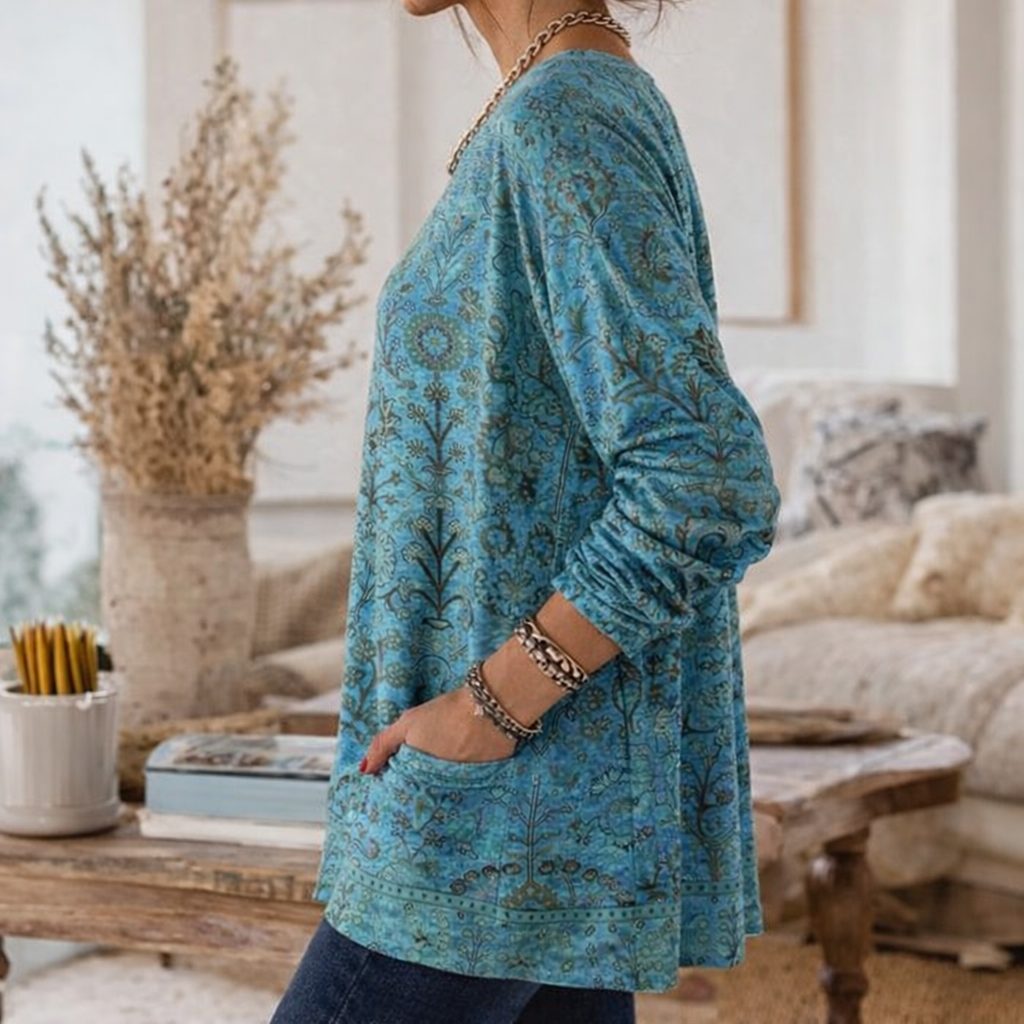 Blouse Décontractée Vintage