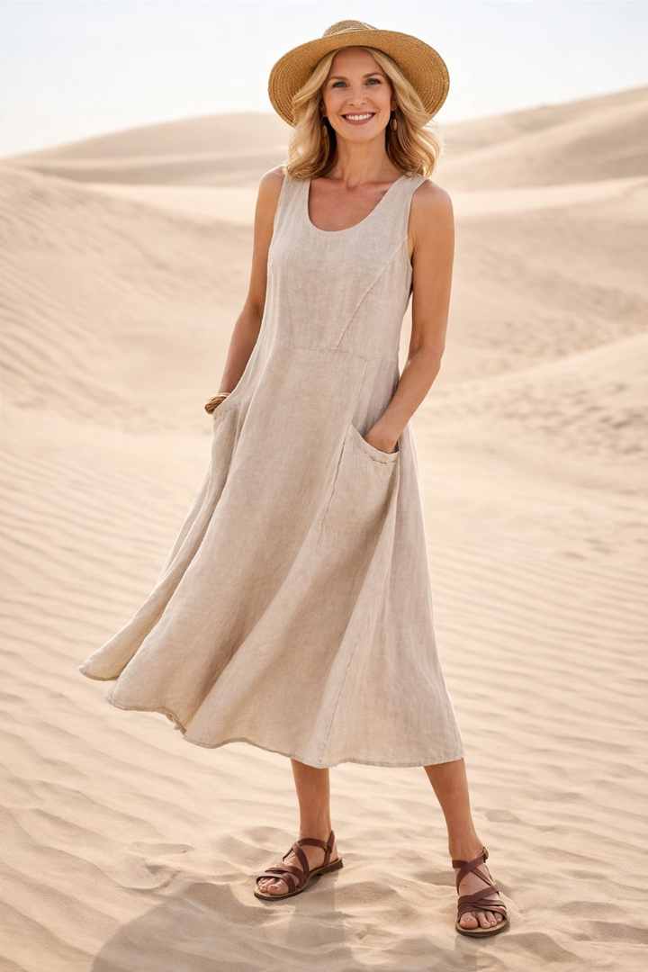Luna | Confortable Midi A-Line Robe