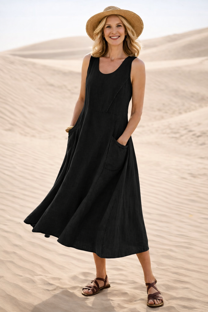 Luna | Confortable Midi A-Line Robe