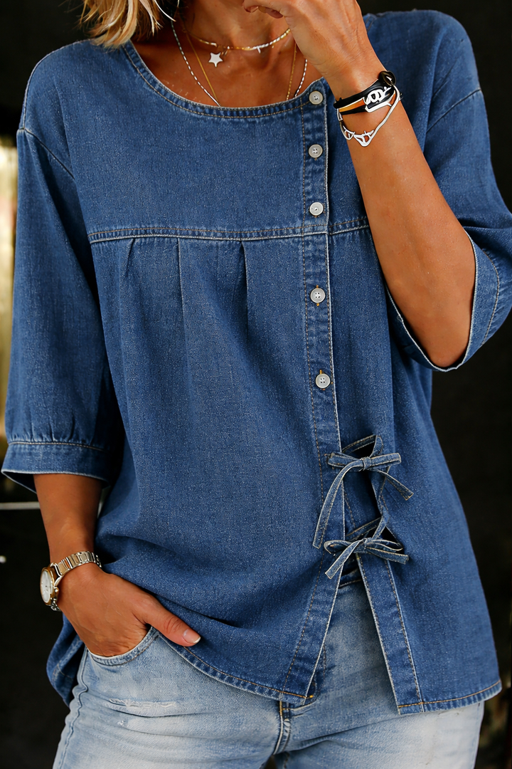 Wenni | Ample Vintage Denim Blouse