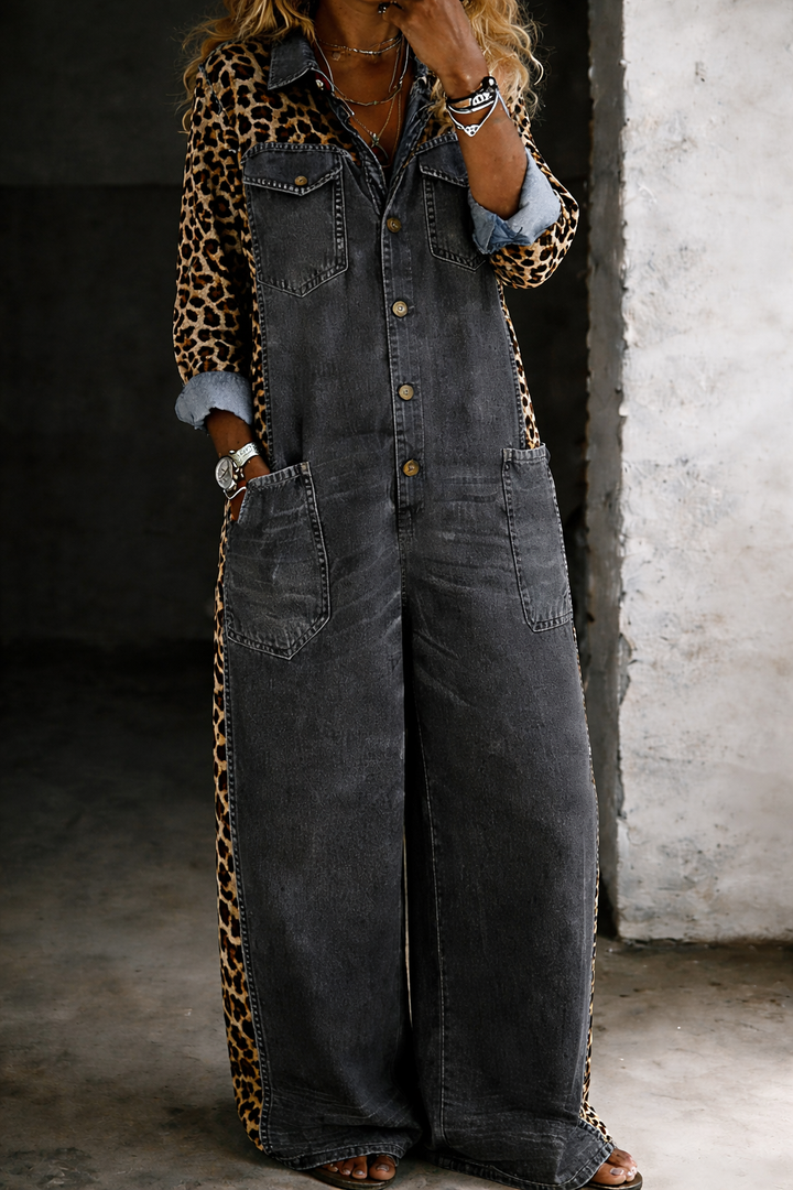 Amandaa | Jean One-Piece Jumpsuit