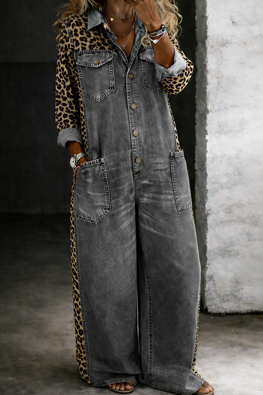 Amandaa | Jean One-Piece Jumpsuit
