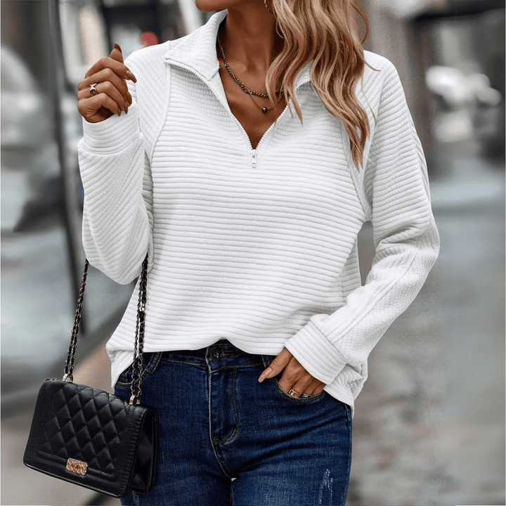 Jenica | Pull Chic à Col Zippé Demii