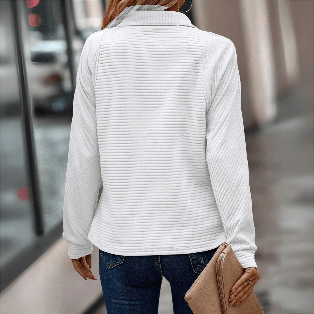 Jenica | Pull Chic à Col Zippé Demii