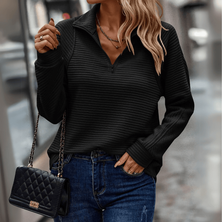 Jenica | Pull Chic à Col Zippé Demii