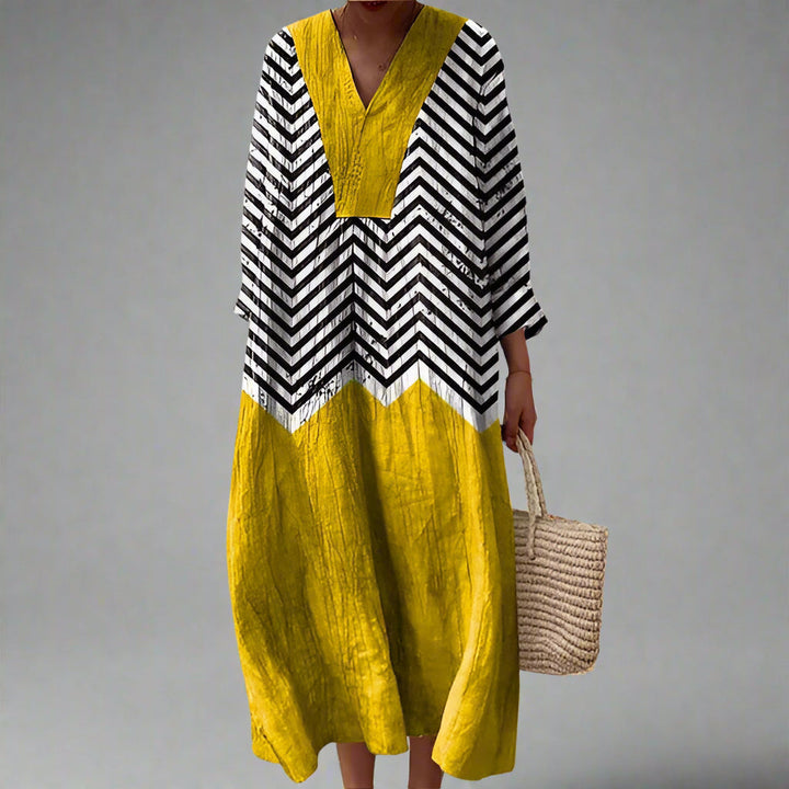 Ainsley | Robe Géométrique Élégante
