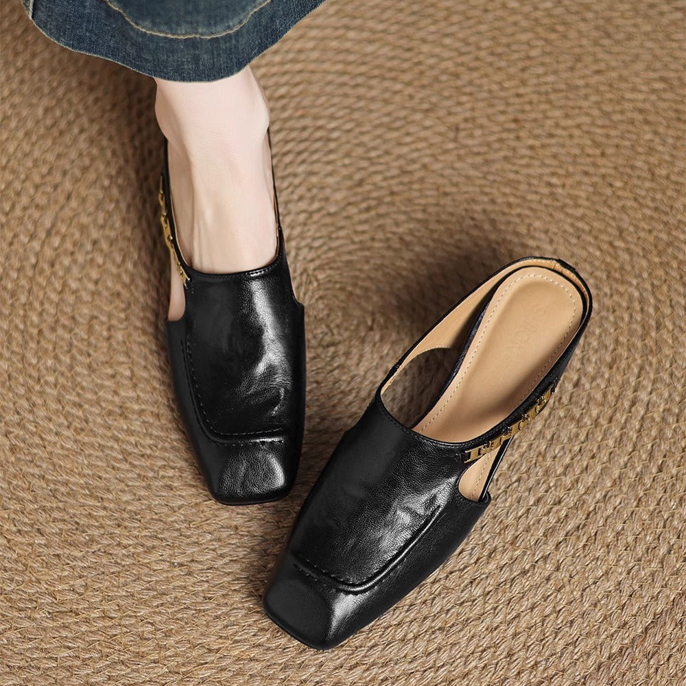 Mules en cuir Avella