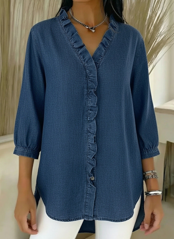Selyra - Blouse Élégante à Volants Féminins