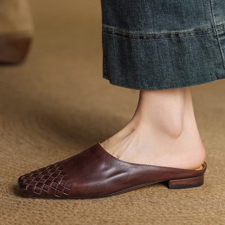 Mules en Cuir Véritable Viola
