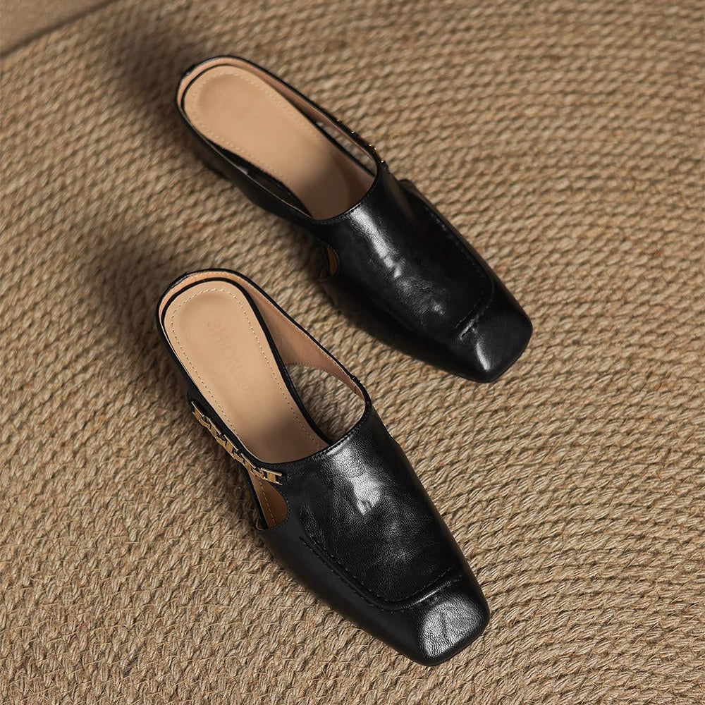 Mules en cuir Avella