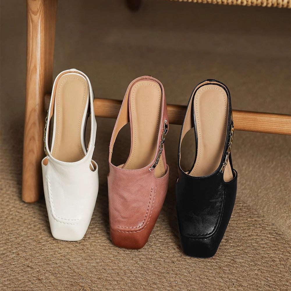 Mules en cuir Avella