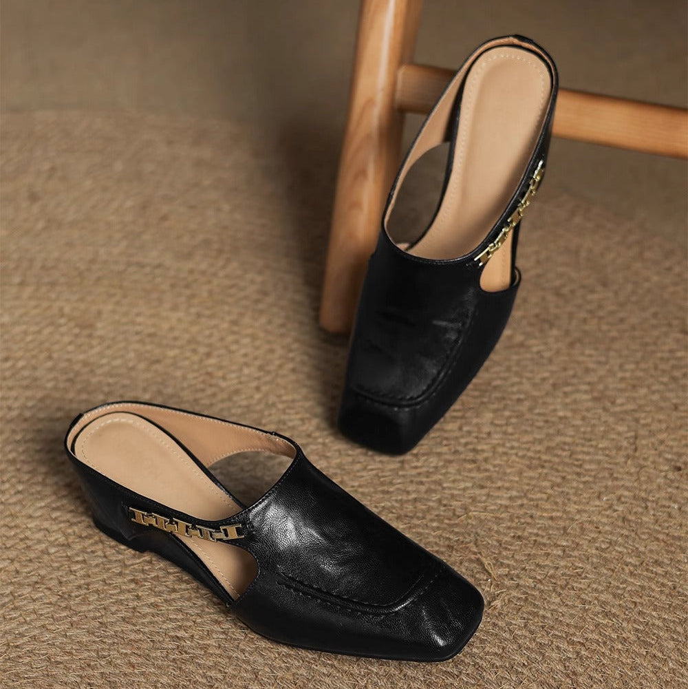 Mules en cuir Avella