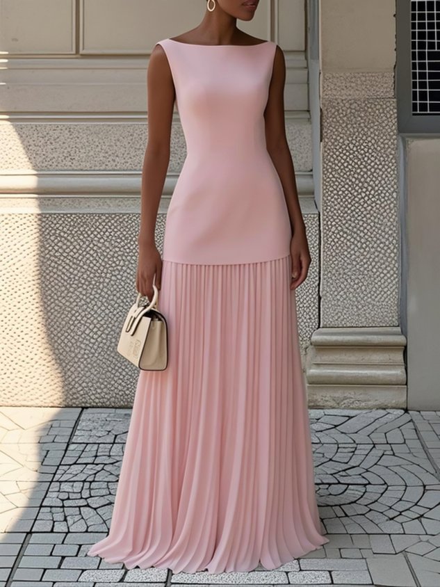 Serena | Plissé Maxi Dress