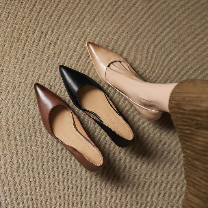 Talons Kitten en Cuir Calenne