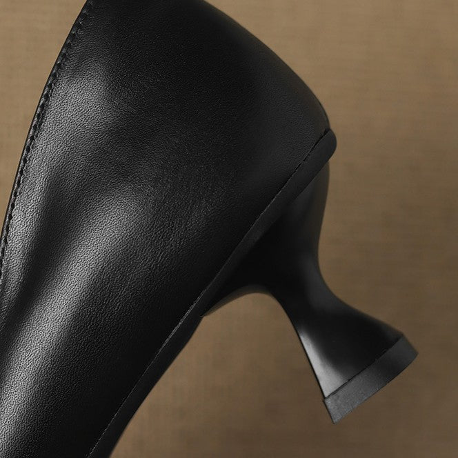 Talons Kitten en Cuir Calenne