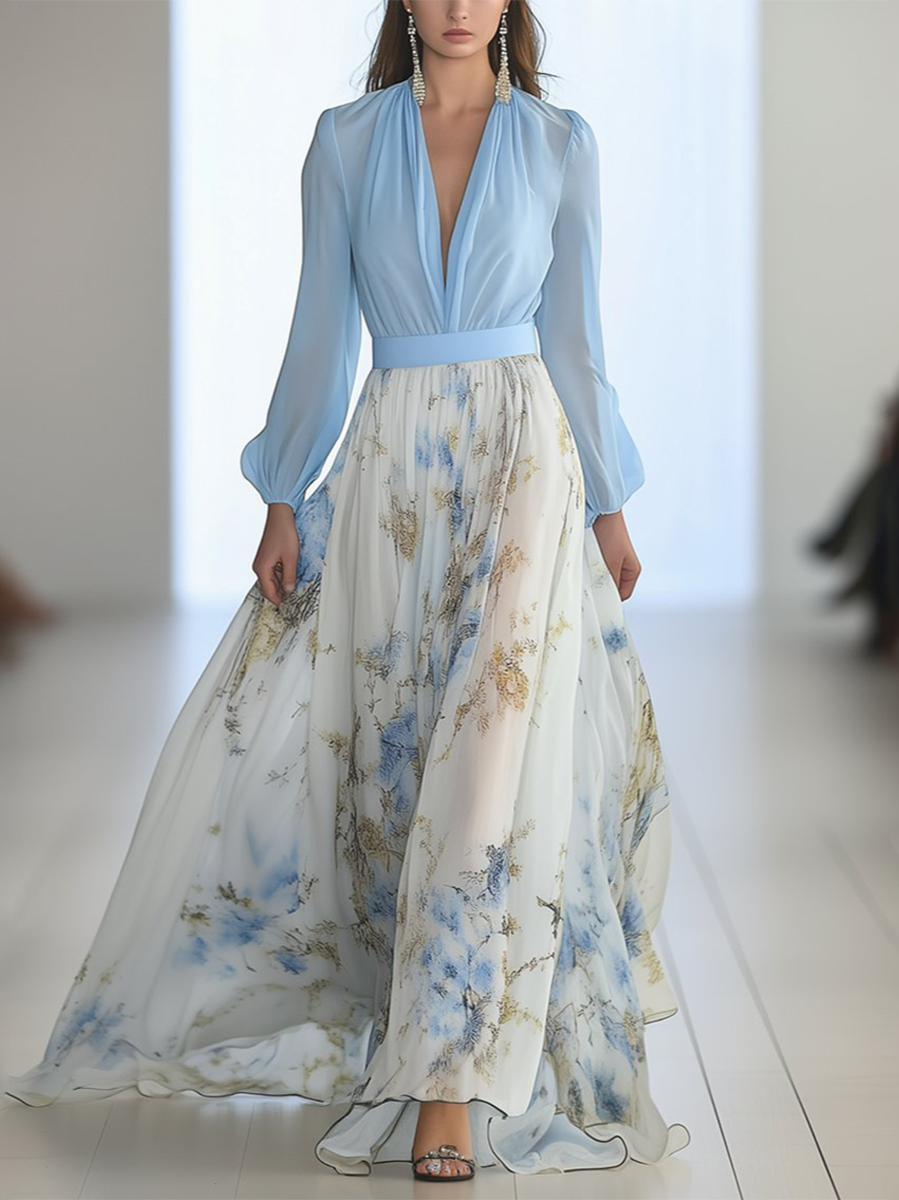 Penelope™ | Robe Maxi Belle à Imprimé Floral