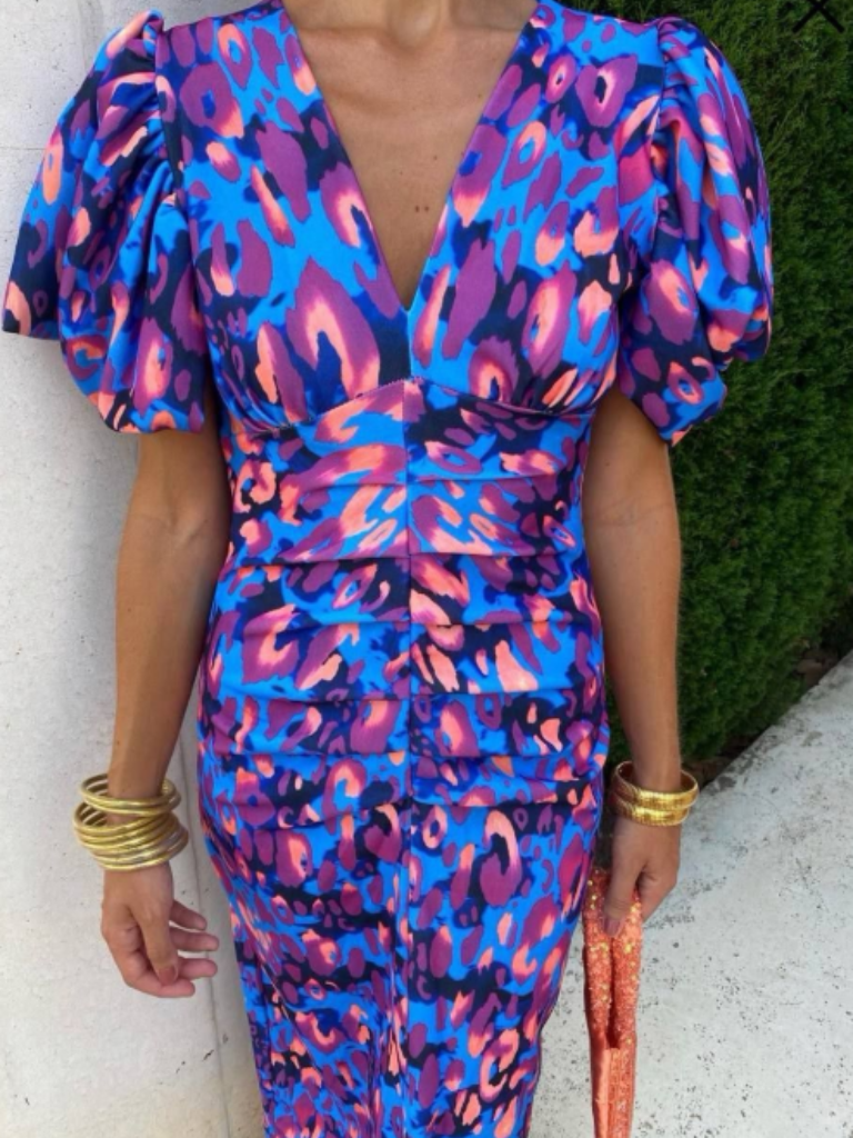 Amelia™ | Vivid Pleated Midi Robe