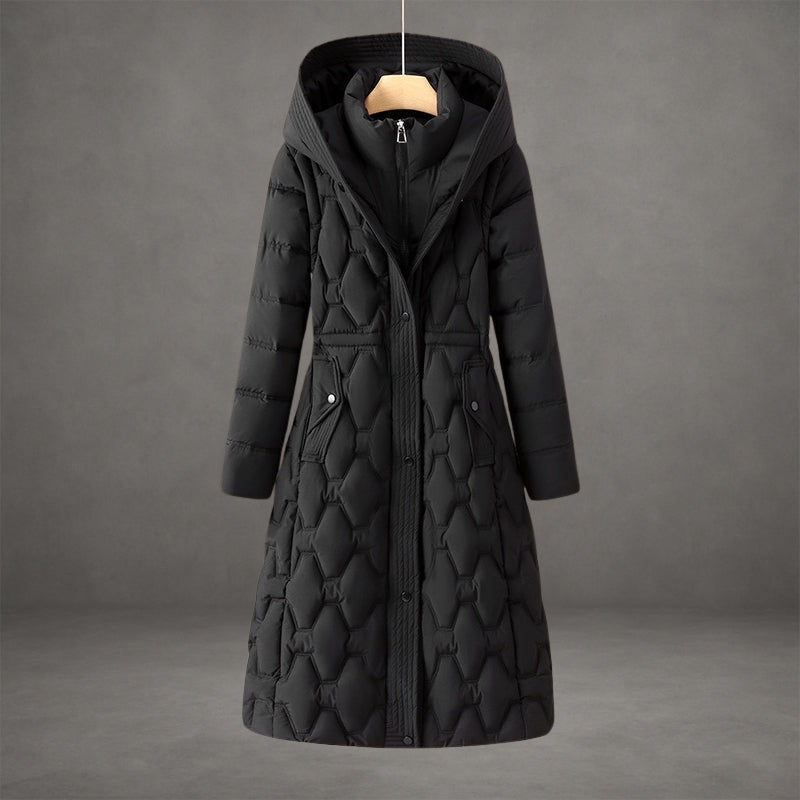 Olivia™ | Manteau long à capuche en duvet