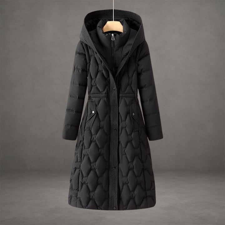 Olivia™ | Manteau long à capuche en duvet